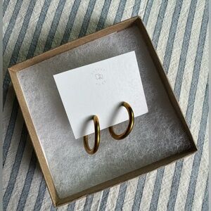 desert rose brass hoops